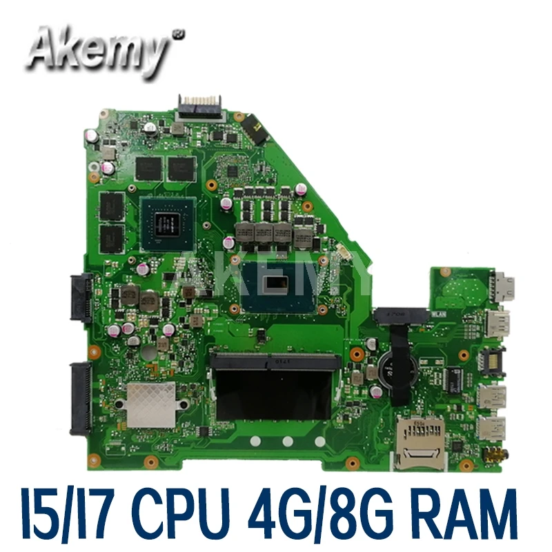 Akemy X550VX материнская плата для ноутбука For Asus X550V оригинальная GTX950M GPU I7-6700HQ i5-6300HQ 4