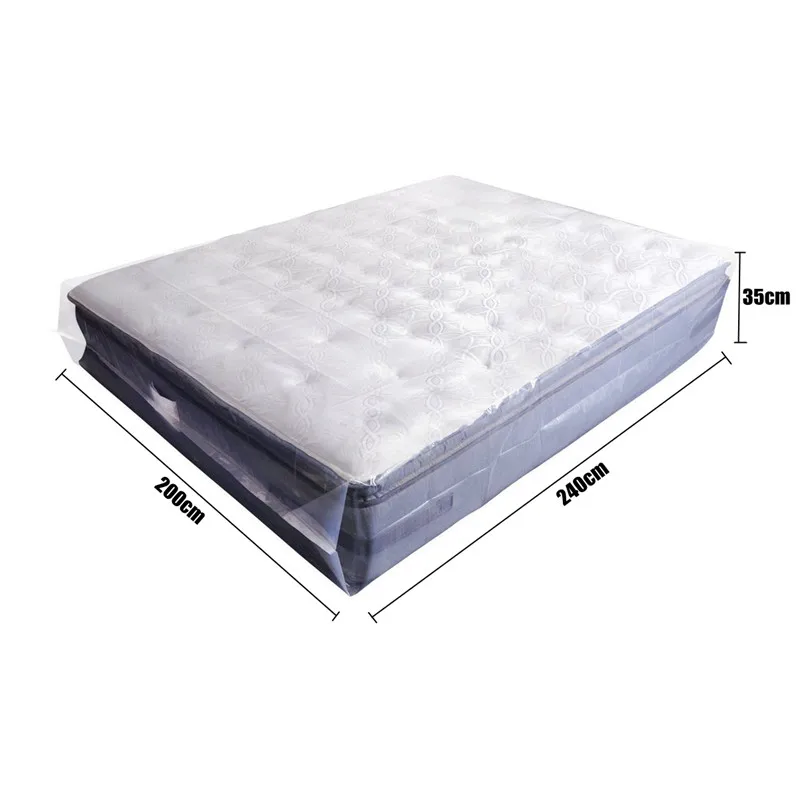 

Mattress Protector Packaging Bag Moisture-proof Dust Cover Moving Home Storage 200x240x35cm Thickness 0.08mm Transparent