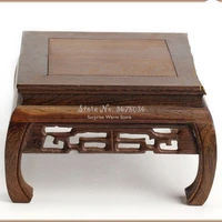 solid wood tea table rosewood carving decoration base vase buddha kistler display rack multi use rectangle small coffee table