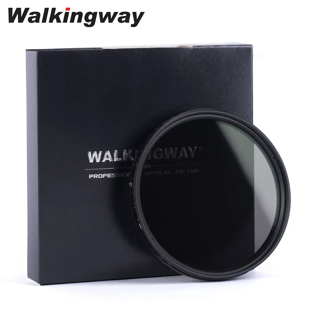 Ультратонкий Регулируемый светофильтр Walkingway для фотоаппарата 49/52/55/58/62/67/72/77/82 мм