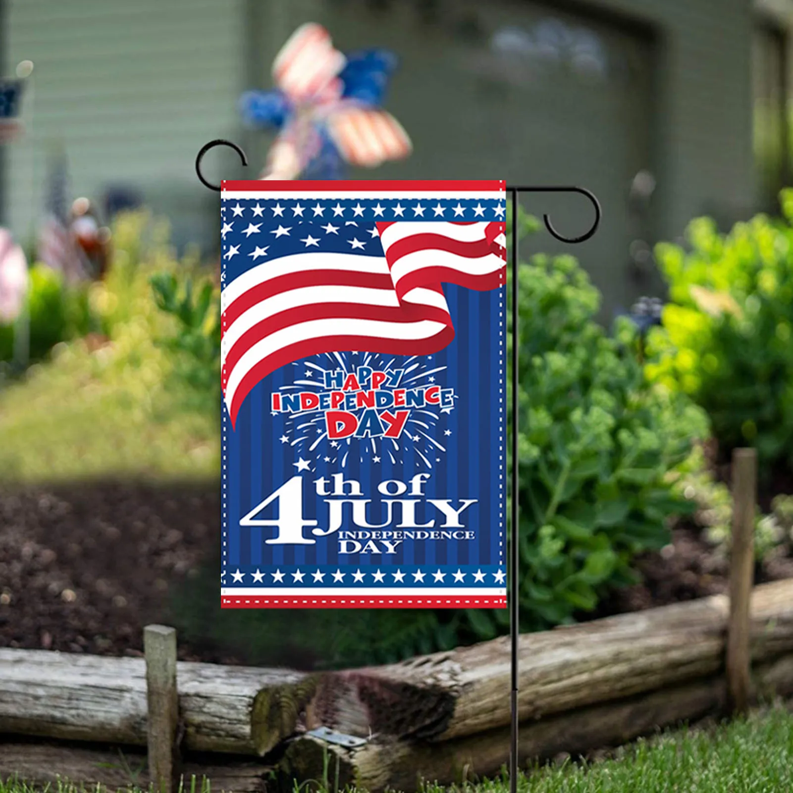 

4th of July Garden Flag Patriotic Independence Day Window Decor