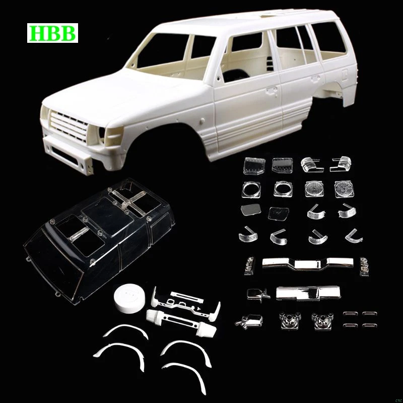 Жесткий Пластиковый корпус 313 мм Колесная база для Mitsubishi Pajero V33 1/10 RC Гусеничный автомобиль Axail SCX10 90046 Запчасти для обновления