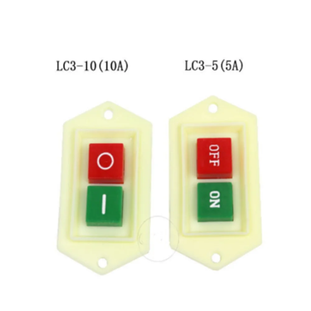 380V LC3-5 5A ВКЛ-ВЫКЛ LC3-10 10A I/O красный зеленый старт/стоп Мощность кнопочный