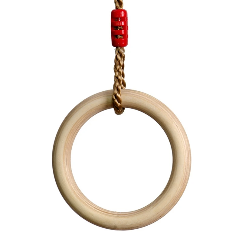 

Kids Gymnastic Rings Exercise Rings for Kids Trapeze Doorway Swing Rings Wooden Gym Rings for Kids Indoor Pull Up Rings