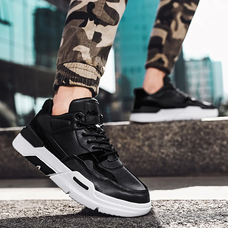 

Spring 2021 Man Leather Casual Sneakers Fashion Walking Shoes Mens Popular Young Boy Casual Shoes Luxury Brand Men Shoes