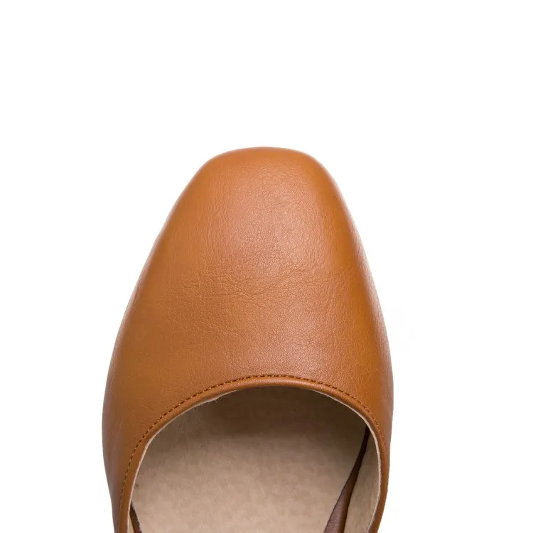 Женские туфли-лодочки на высоком каблуке с пряжкой и квадратной головкой большие