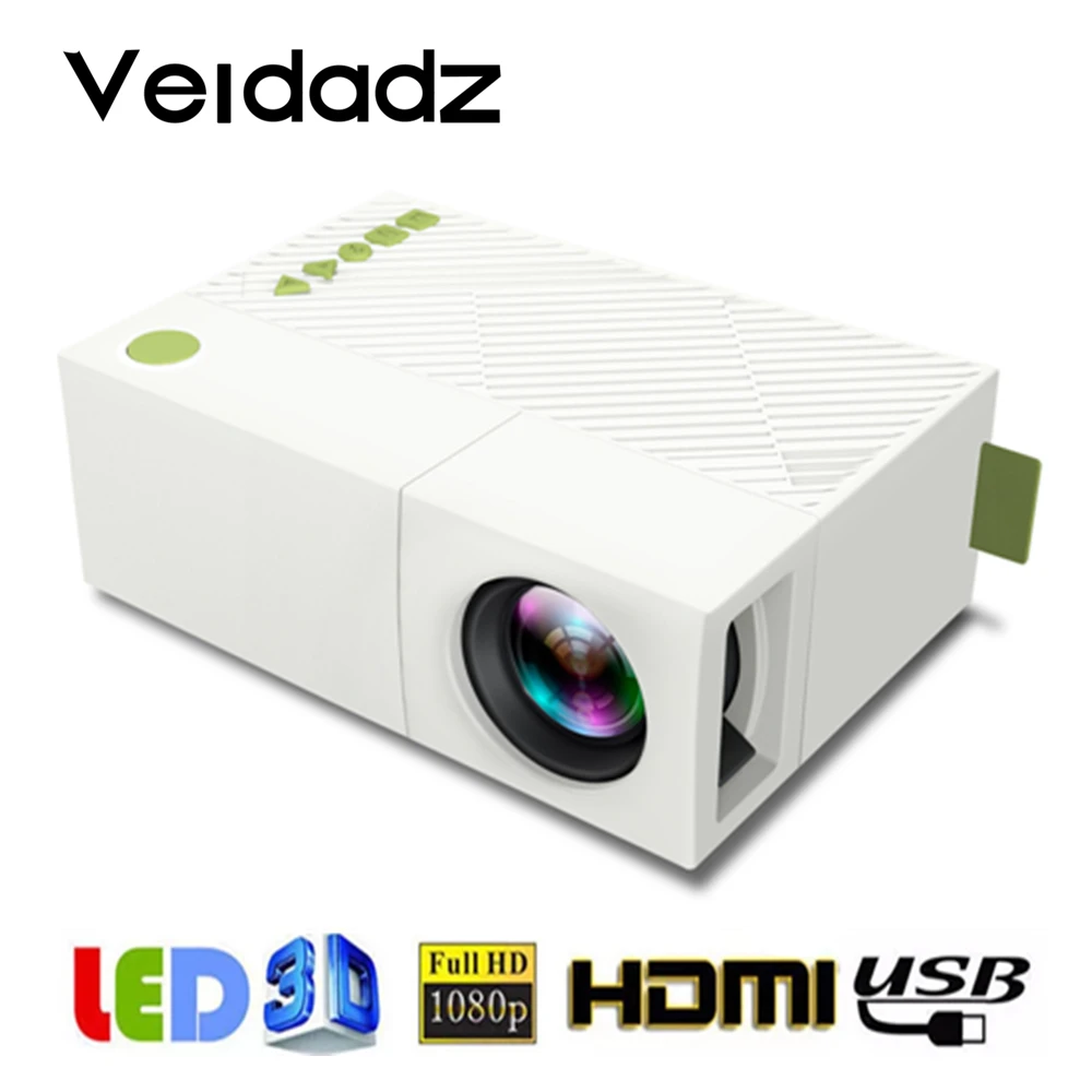 Светодиодный проектор VEIDADZ YG310 600 лм 1080 x пикселей поддержка Full HD P HDMI USB портативный