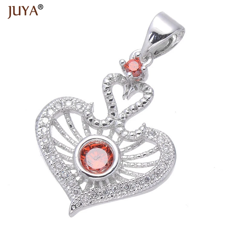 silver Juya Горячая Мода Подвески для изготовления ювелирных изделий милая Черепаха/медведь/Слон/лиса Животные Подвески модные подвески в виде сердечка с цветком - Окраска металла: silver