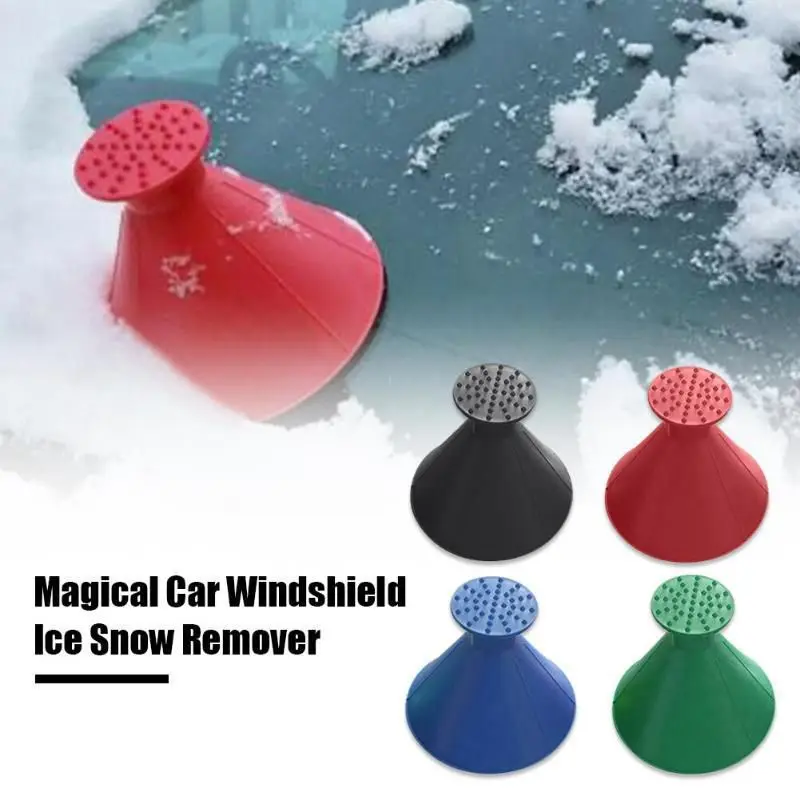 

1PC Winter Auto Car Magic Window Windshield Car Ice Scraper Oil Funnel Snow Remover Shovel Window Scrapers Cone Deicing 2022 New