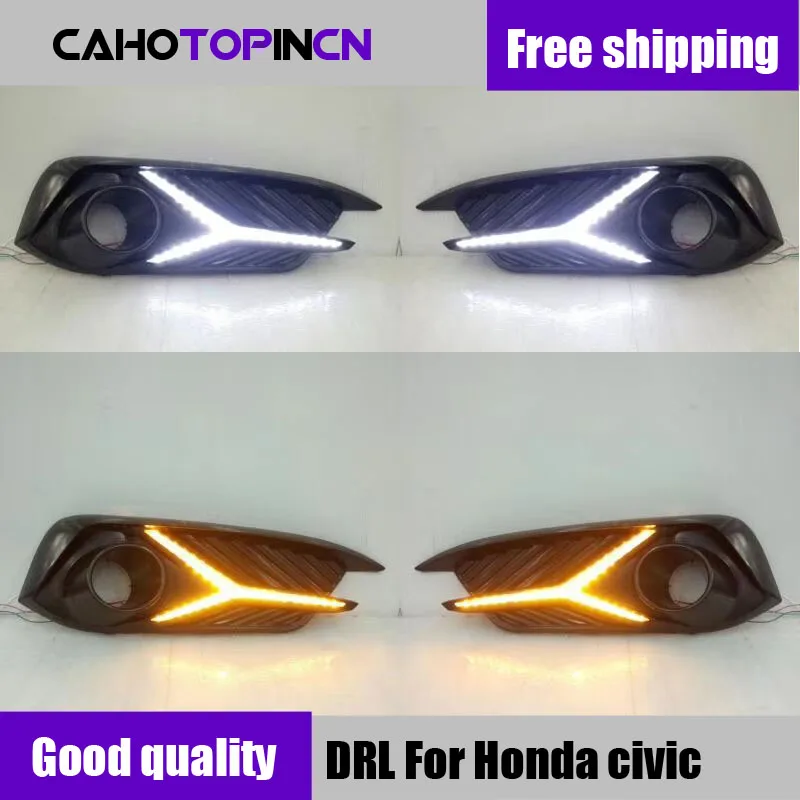 DRL для Honda Civic 10th 2016 2017 2018 автомобильный Стайлинг 12В светодиодный дневные ходовые