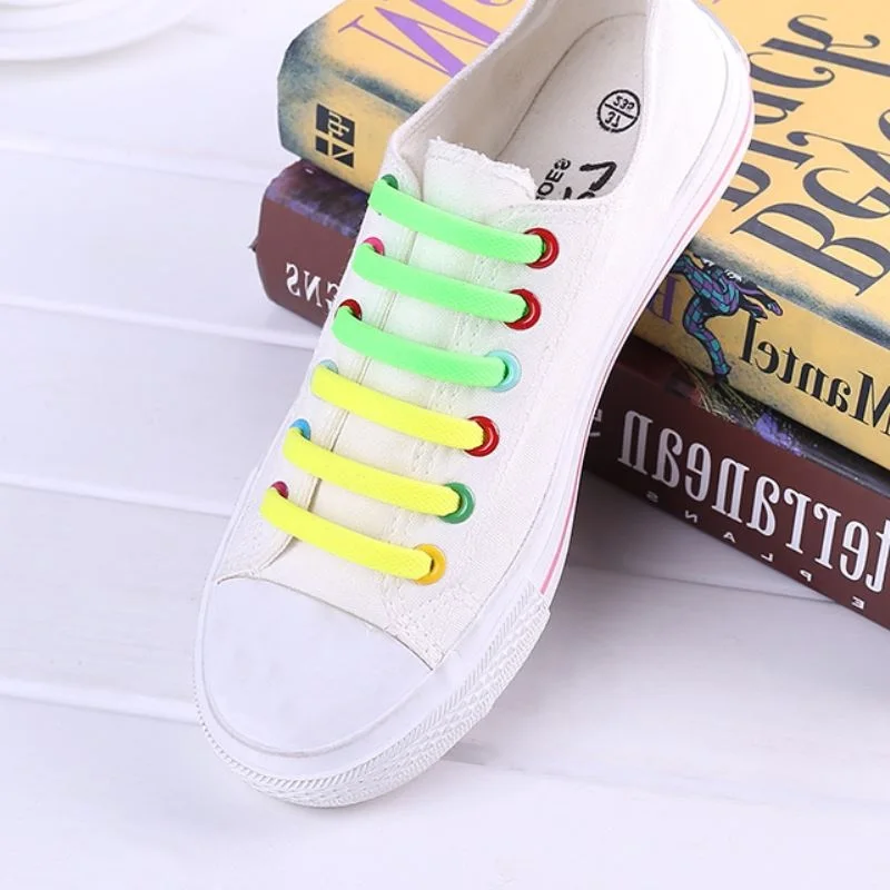 

Large Size Shoelaces 15 Colors Silicone Special Shoe Laces Fashion Elastic Lazy Sneakers Lace For Unisex Kids And Adult Strings