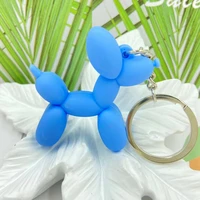 2021 new creative cute cartoon balloon pet dog keychain ring pendant male and female couple keychain bag pendant