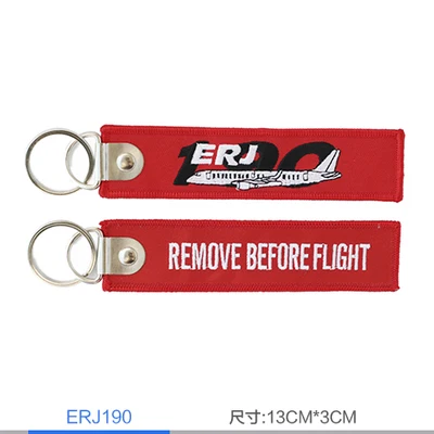 Аэробус ERj145 ERJ190 C919 MA60 Dornier328 A380 A340 A320 Beluga вышивать путешествия Чемодан лучше всего подходит для Экипаж авиационный брелок - Цвет: ERJ190