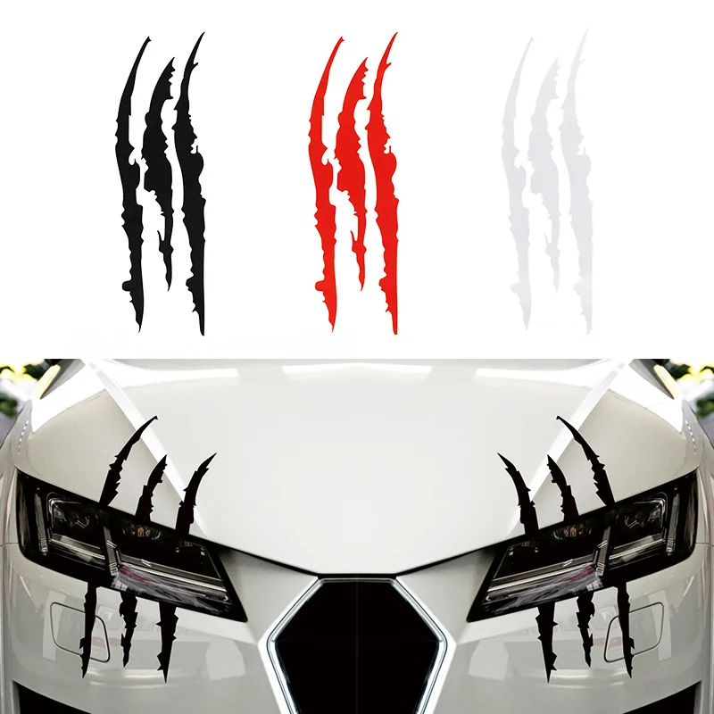 

Auto Car Sticker Reflective Monster Claw Scratch Stripe Marks Headlight Decal Car Stickers Car Accessories Car-styling 40*12cm