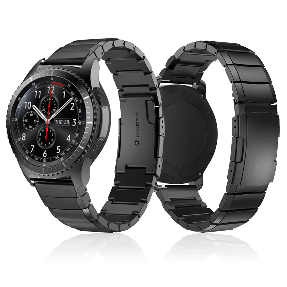 

Ремешок из нержавеющей стали для наручных часов Samsung Watch 46 мм 42 мм S3 Active, металлический браслет для Amazfit 3 GTR 47 мм/HUAWEI GT