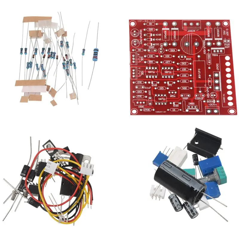 Красный 0 30V 2mA 3A непрерывно регулируемый DC Регулируемый источник питания DIY Kit
