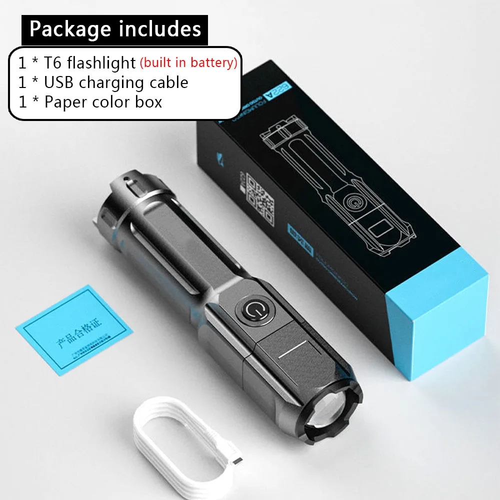 P50 telescopic zoom flashlight Portable Strong Light Focusing LED Flashlight Torch Outdoor Home
P50 telescopic zoom flashlight Portable Strong Light Focusing LED Flashlight Torch Outdoor Home