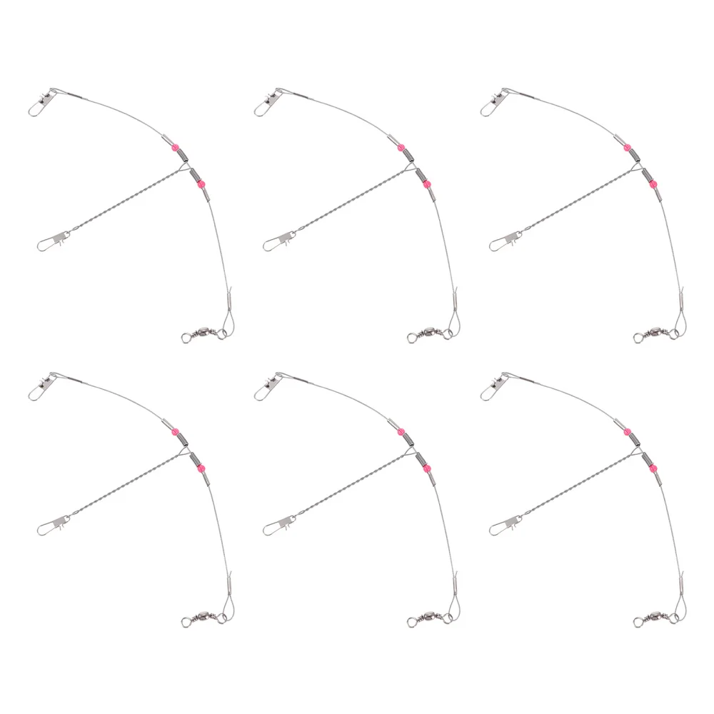 

10Pcs Steeel Wire Balance Fishing Hooks Fishing String Hooks (Assorted Color)