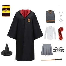 Kids Adult Robe Cloak Slytherin Costume For Children Men Women Magic School Uniform Wizard Granger Cosplay Costume