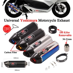 Universal Motorcycle Yoshimura R77 Exhaust Pipe Modify Db Killer Muffler For Honda Pcx125 Mt07 S1000