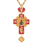 Нагрудный Крест священника, высокое качество, с покрытием, православный Греческий крест, ювелирное изделие, Нагрудный Крест, цепочка, подвеска