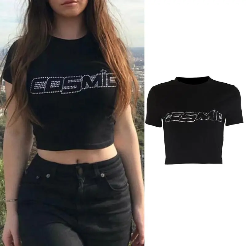 Женский летний короткий рукав/короткий топ без рукавов горячая Распродажа