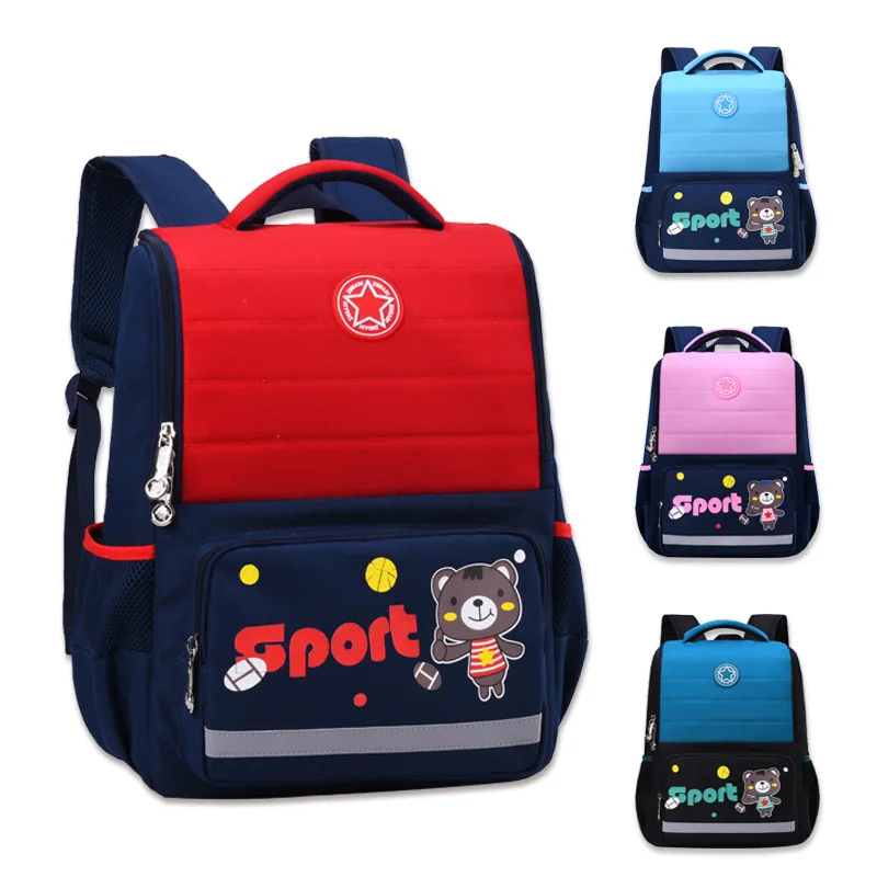2021 NEW Waterproof nylon Orthopedic Children School Bags boys girls Cartoon Prints Kids School Backpacks Mochila Infantil