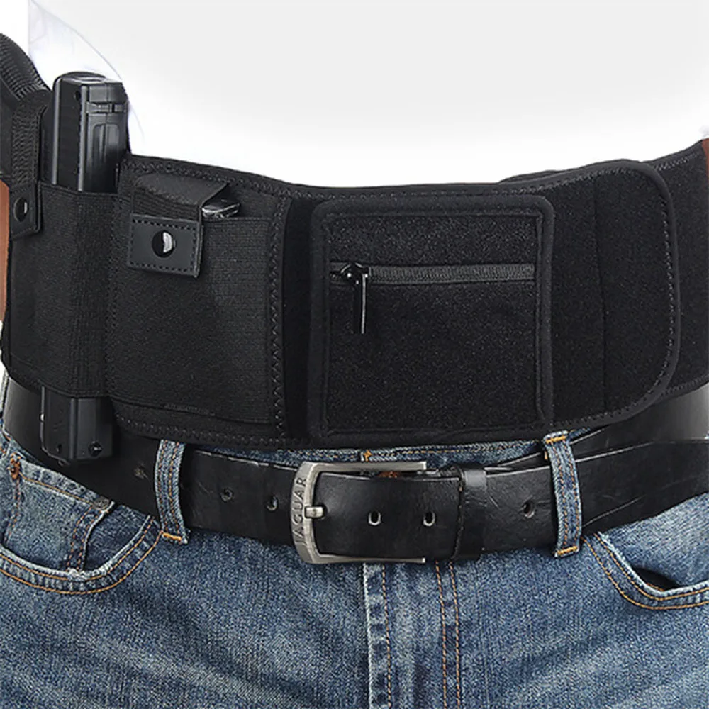 

2021 Multifunctional Solid Durable Pistol Waist Holster Belt Hunting Accessories Universal Concealed Waist For Right Left Hand