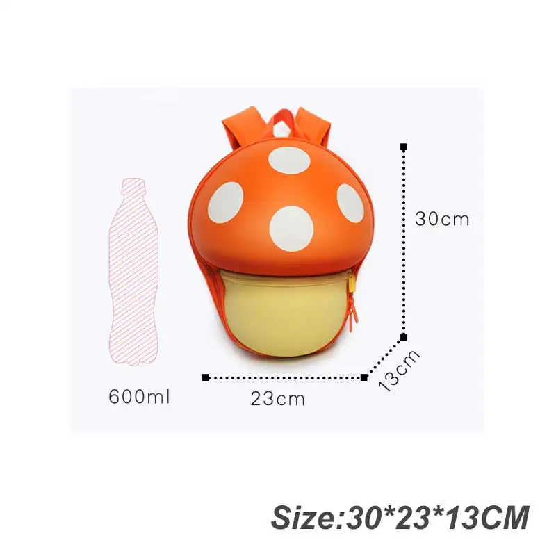 3D милый Mochila Marshroom рюкзак для девочек и мальчиков Kawaii детские сумки для путешествий на открытом воздухе детская сумка на подарок водонепроницаемый высокое качество от 3 до 8 лет