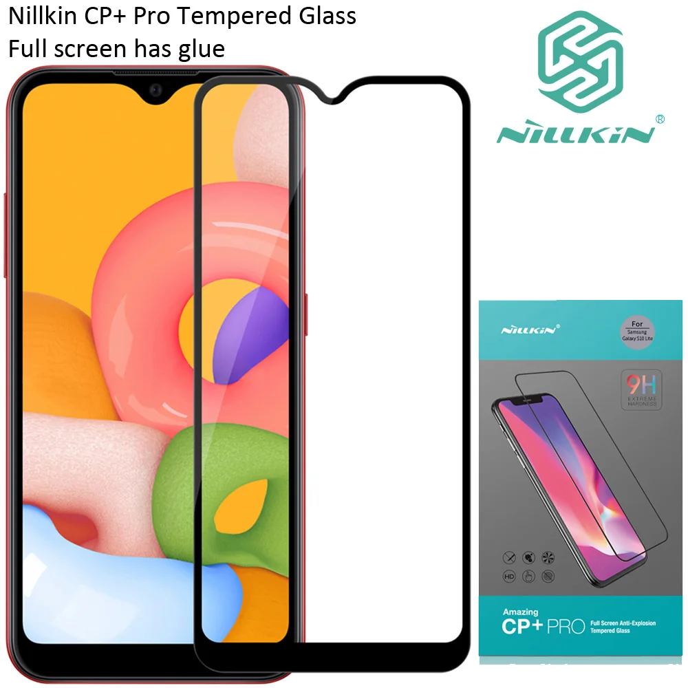 Закаленное стекло Nillkin CP + Pro для Samsung Galaxy A01 защитный олеофобный клей на весь