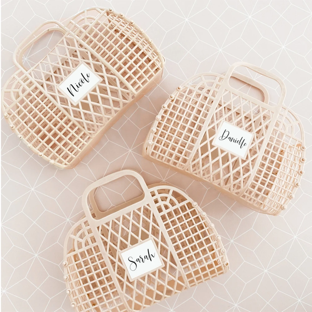 

Personalized Jelly Bag Bachelorette Party Favor Bags Bridesmaid Gift Idea Small Beach Bag Tote For Women Birthday Gift For Her