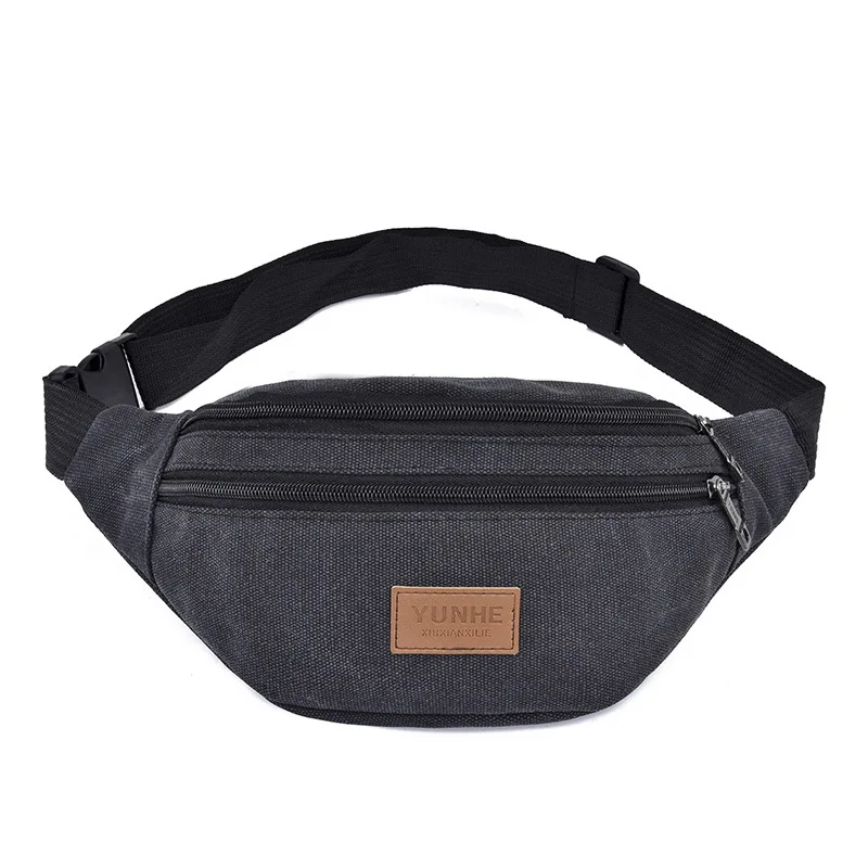 da fang hei LXFZQ новая поясная сумка из парусины pochetes cintura mulheres женский кошелек sac banane поясная сумка чехол для телефона сумка для ног - Цвет: da fang hei