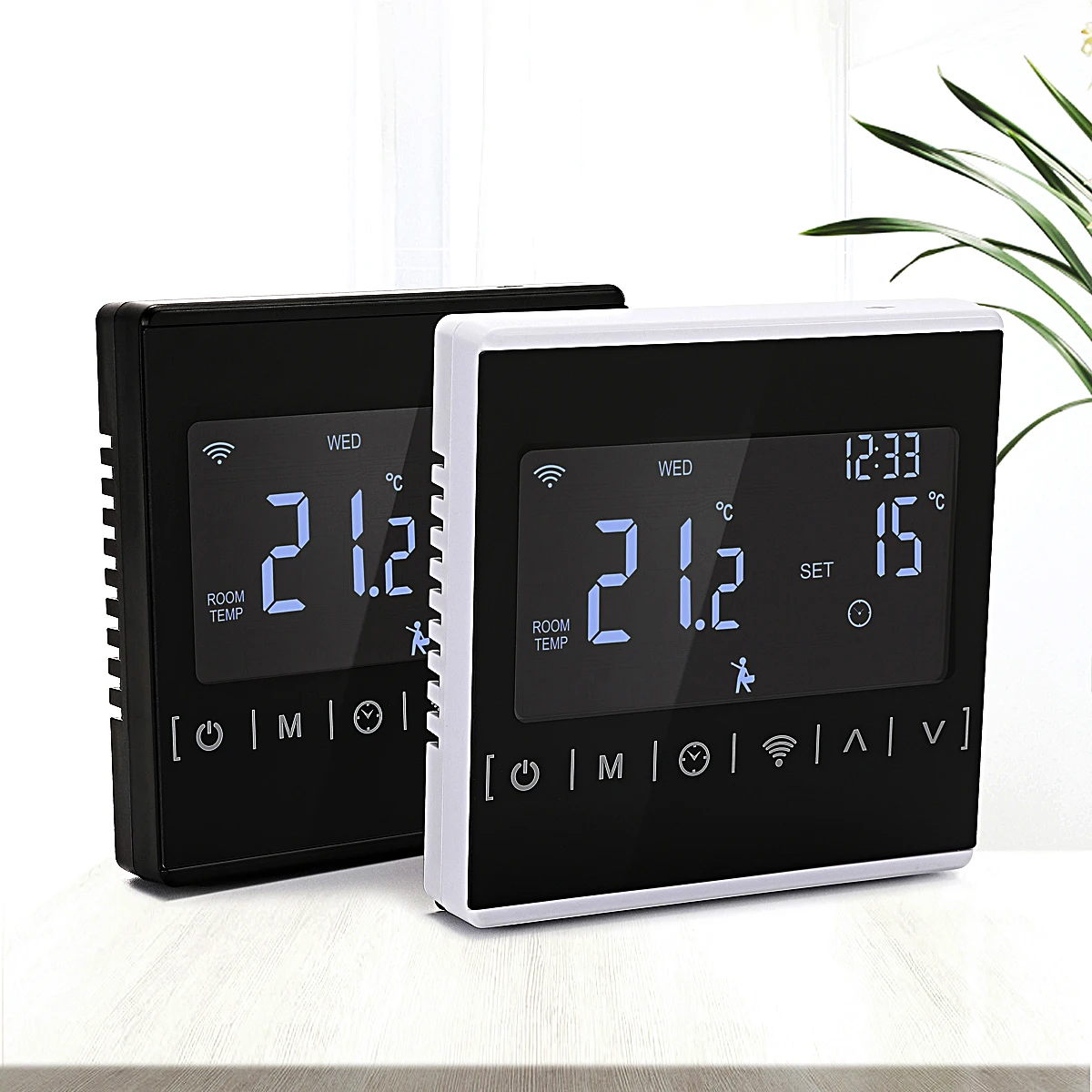 

110V 120V 230V All Touch Screen Temperature Controller Thermoregulator Black Back Light Electric Heating Room Thermostat WiFi