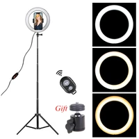 led ring light 8 6 inch camera ringlight tripod stand phone holder for youtube tiktok photography video photo studio lamp kit