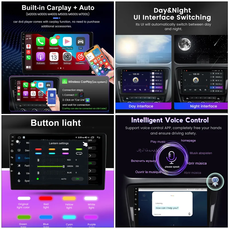 8G + 128G IPS Carplay Android 11 автомобильный радиоприемник мультимедийный видеоплеер