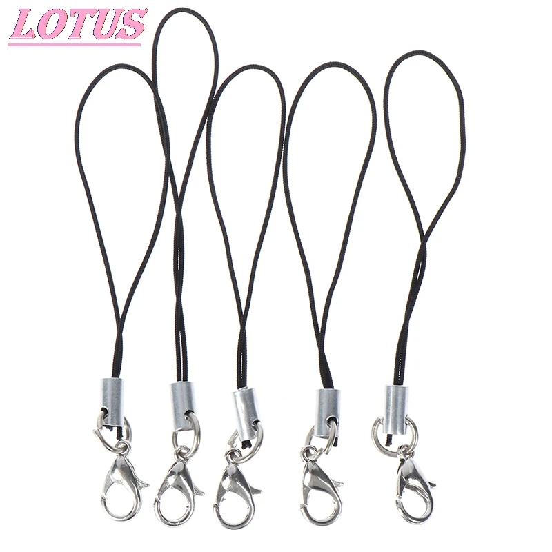 

10pcs Hand Wrist Lanyard For Cellphone Lanyard Lariat Cords Lobster Clasp Rope Keychains Hooks Mobile Phone Strap String