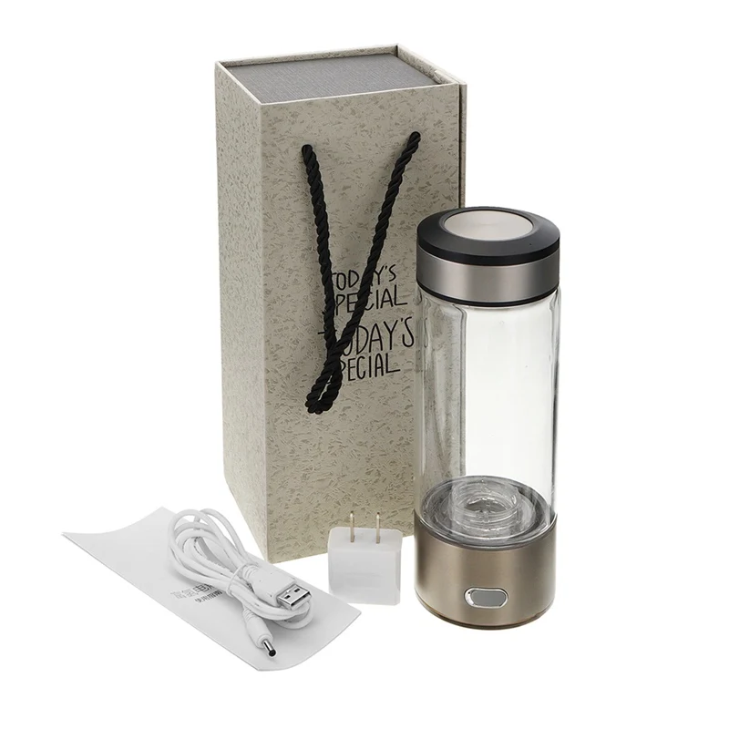 

380ml Healthy Anti-Aging Hydrogen Rich Water Bottle Generator USB Rechargeable Hydrogen Rich lonizer Alkaline Water Maker