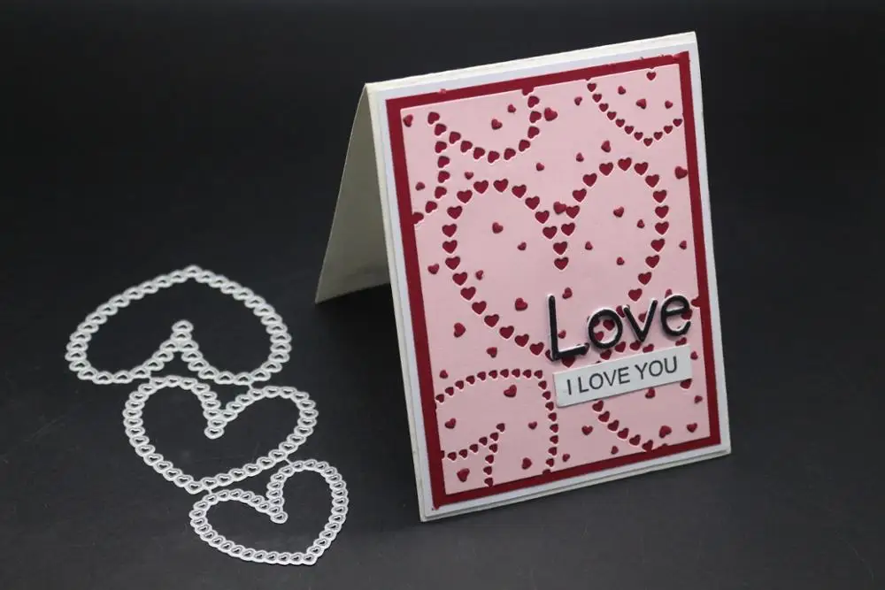 Вырубка формы сердца фон штамп и вырубка Скрапбукинг вырубки альбом бумага фото