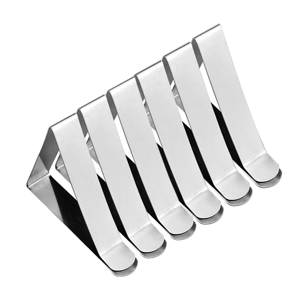 6PC Stainless Steel Tablecloth Tables Cover Clips Holder Clamps Party Tool Clip Multi-Function Sucker | Дом и сад