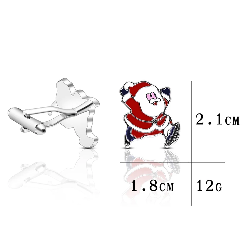 

Claus Men's Novelty Cuff link Fashion Cufflinks Mans Suit Accessories Jewellery Luxury Shirt Christmas Day Gift Pattern Cufflink