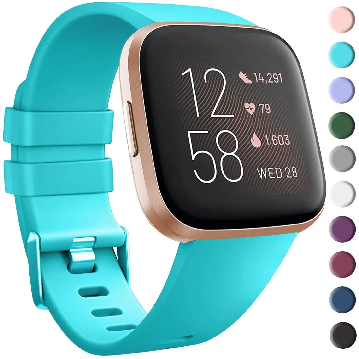 Сменный Браслет Baaletc для Fitbit Versa 1/2 полос спортивный стиль мягкий силиконовый материал для Fitbit умные часы Versa - Цвет: green