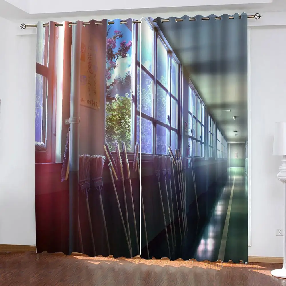 

Luxury Blackout 3D Window Curtains For Living Room building space curtains 3d stereoscopic curtains