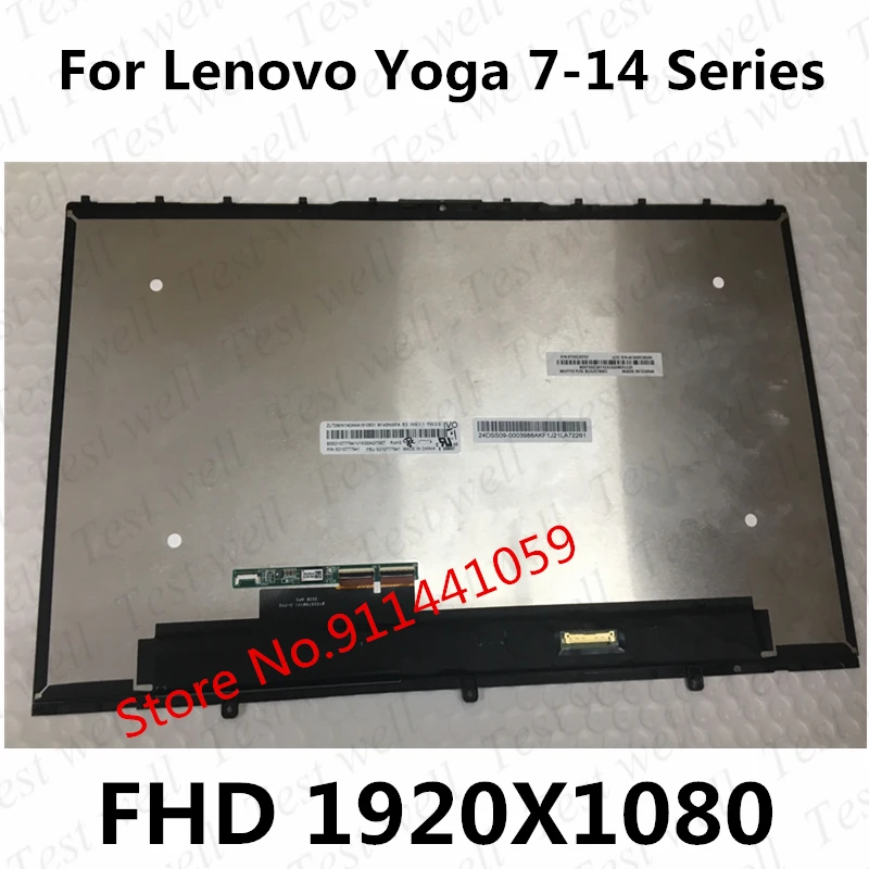 

Genuine 14'' For Lenovo Yoga 7-14 Series Yoga 7-14ITL5 82BH FHD 1920X1080 TOUCH SCREEN DIGITIZER LCD ASSEMBLY with Bezel
