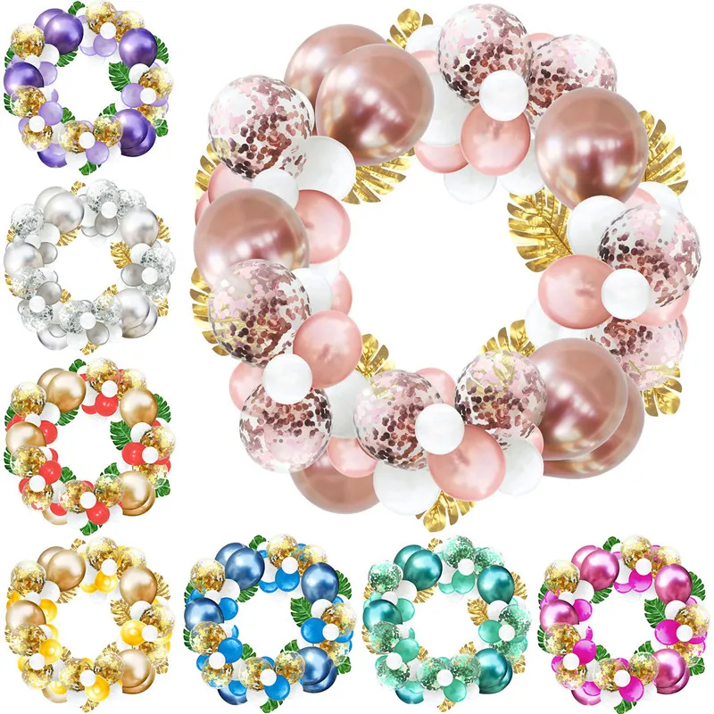 12-дюймовый металлический цветной венок с воздушными шарами воздушный шар
