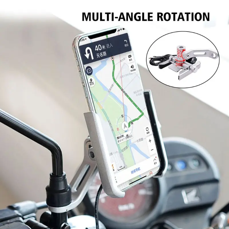 12v 360° bicycle waterproof motorcycle mirror phone mount holder with usb charger for samsung 4 6 5inch mobile cell phone free global shipping