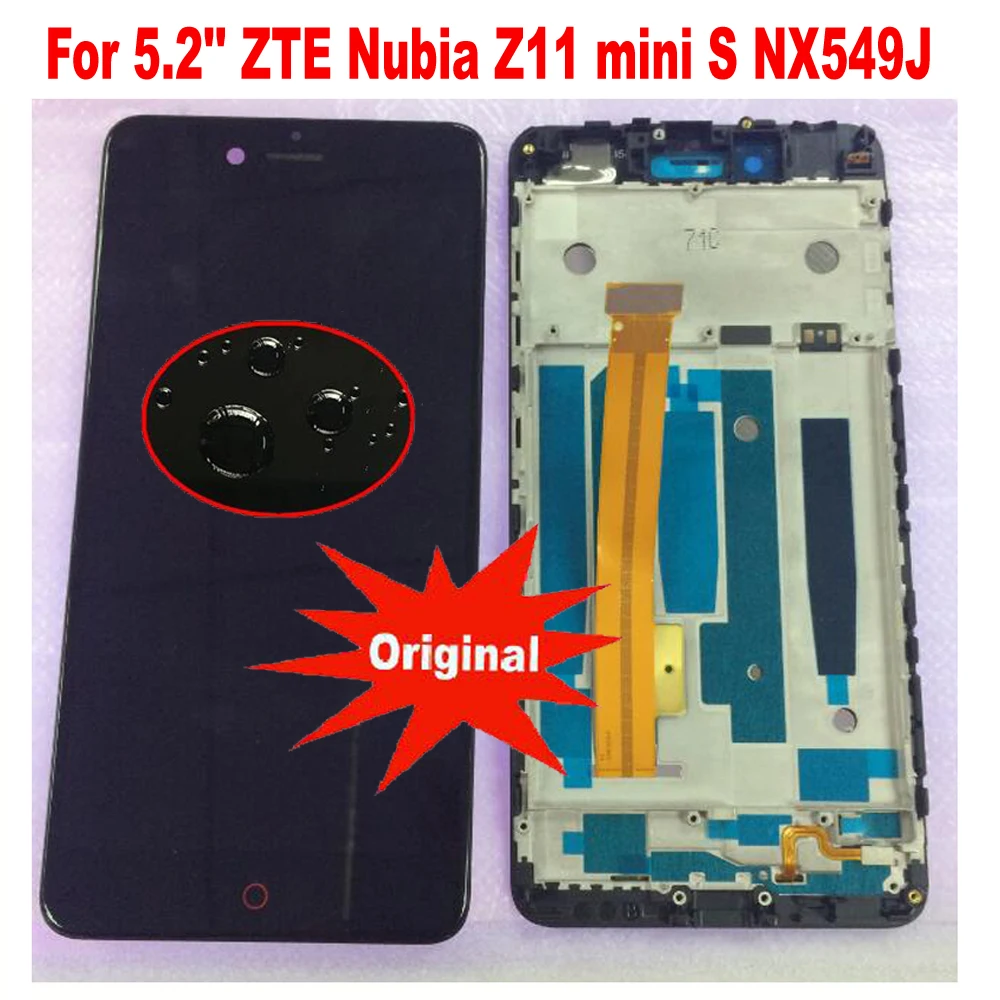 

100% Original Working Sensor For ZTE Nubia Z11 mini S NX549J LCD display touch screen digitizer Assembly with frame Pantalla