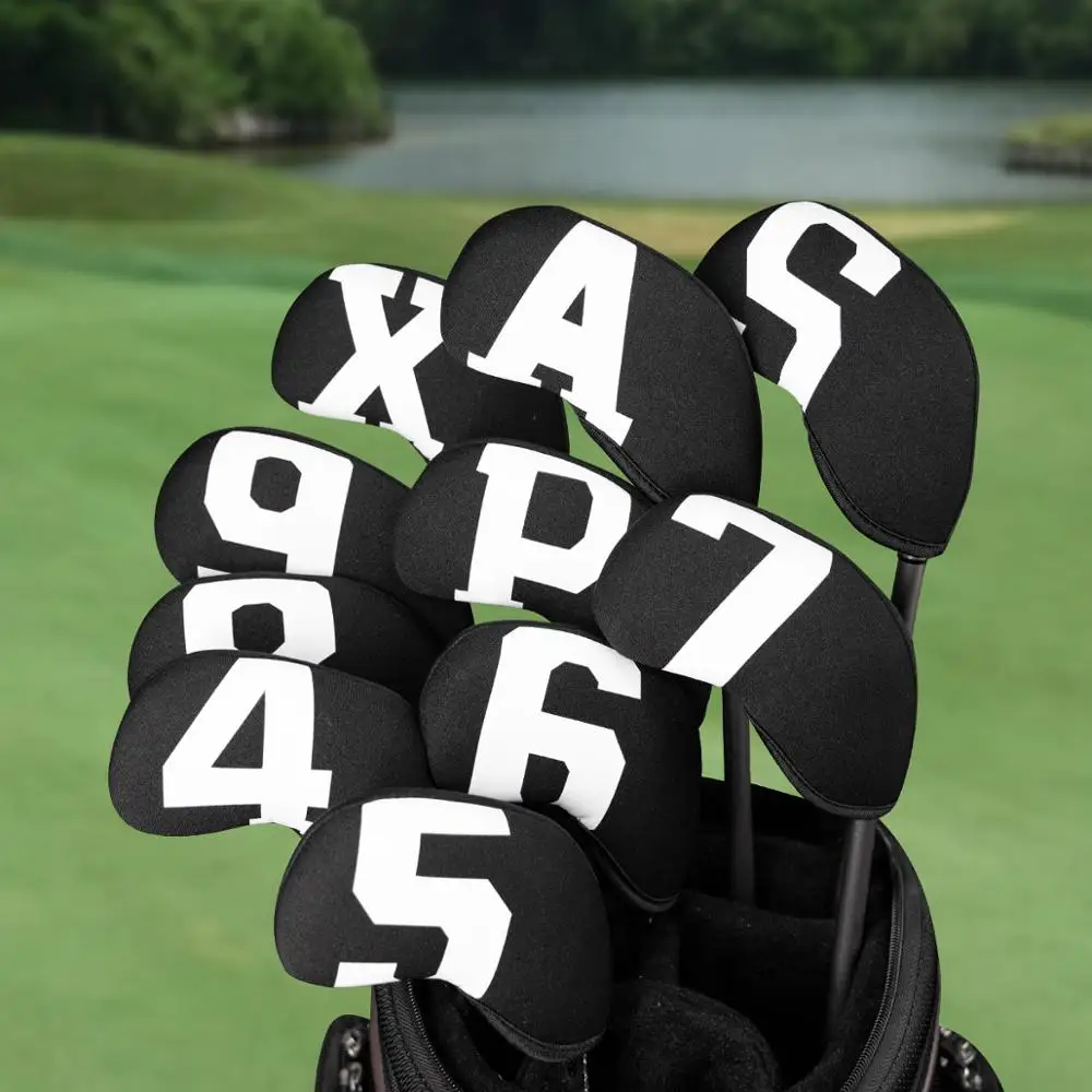

Waterproof Neoprene Golf Club Iron Cover Golf Iron Head Covers Golf Club Iron Headovers Wedges Covers 10pcs/set