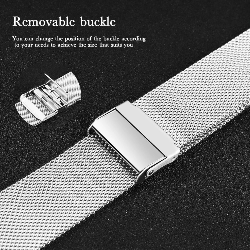 Milanese Loop for Apple Watch Band 7 6 SE 5 4 44mm 42mm Stainless Steel Bracelet Metal Wrist Strap of iWatch Series 2 3 38mm 40m
