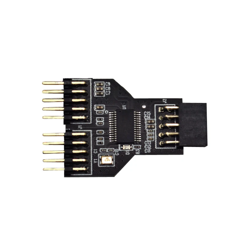 9-контактный разъем USB Female 1-2 Male плата usb-хаб 2 0 адаптер для NZXT жидкостного