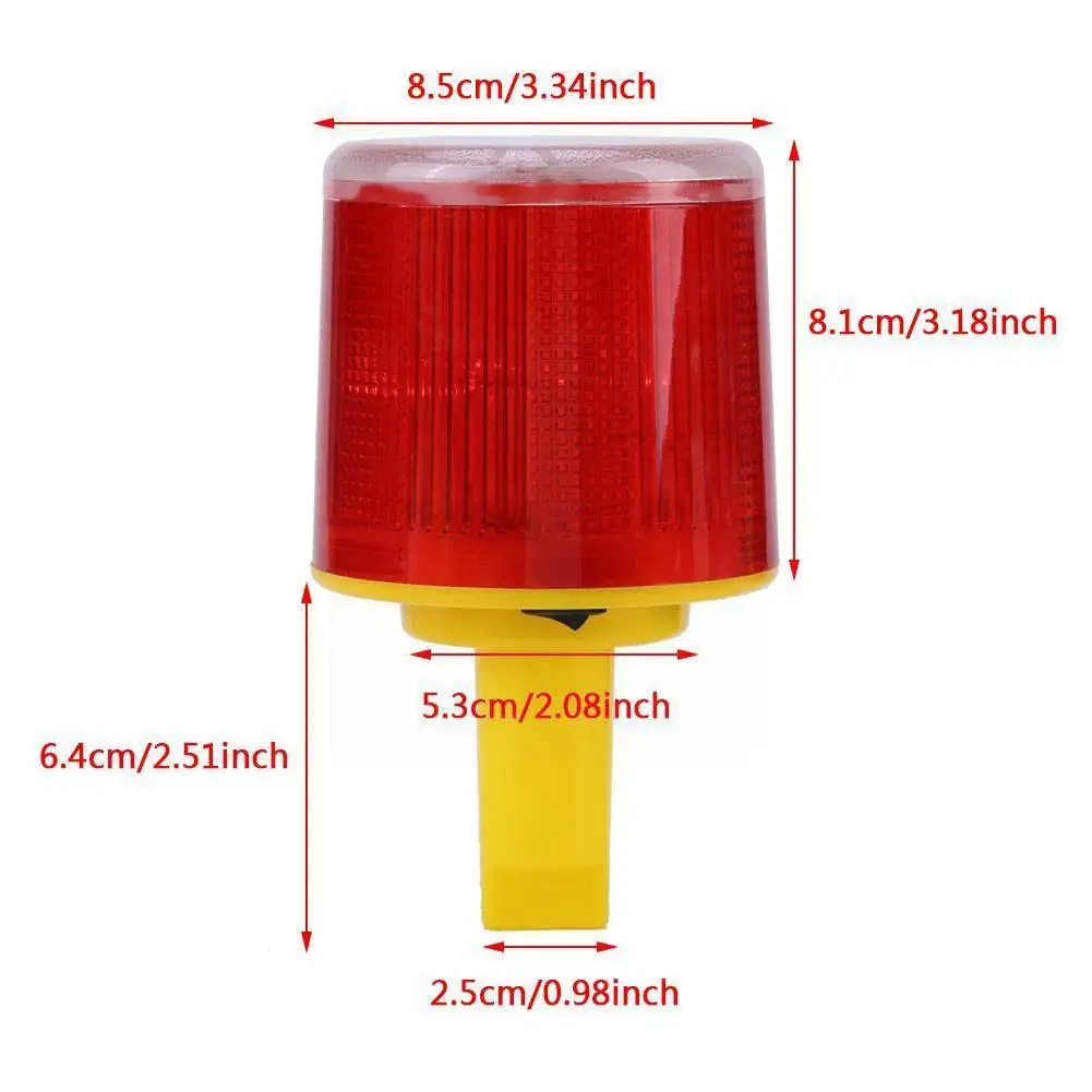 Solar Powered Traffic Warning Light LED Bulb Lamp For Construction Site Harbor Road Emergency Lighting Indicator Li Y0Y2 | Автомобили и